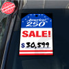 Red Stick-On Tags America 250 12 pk