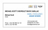 Chevrolet Buick Cadillac Mark of Excellence Business Cards