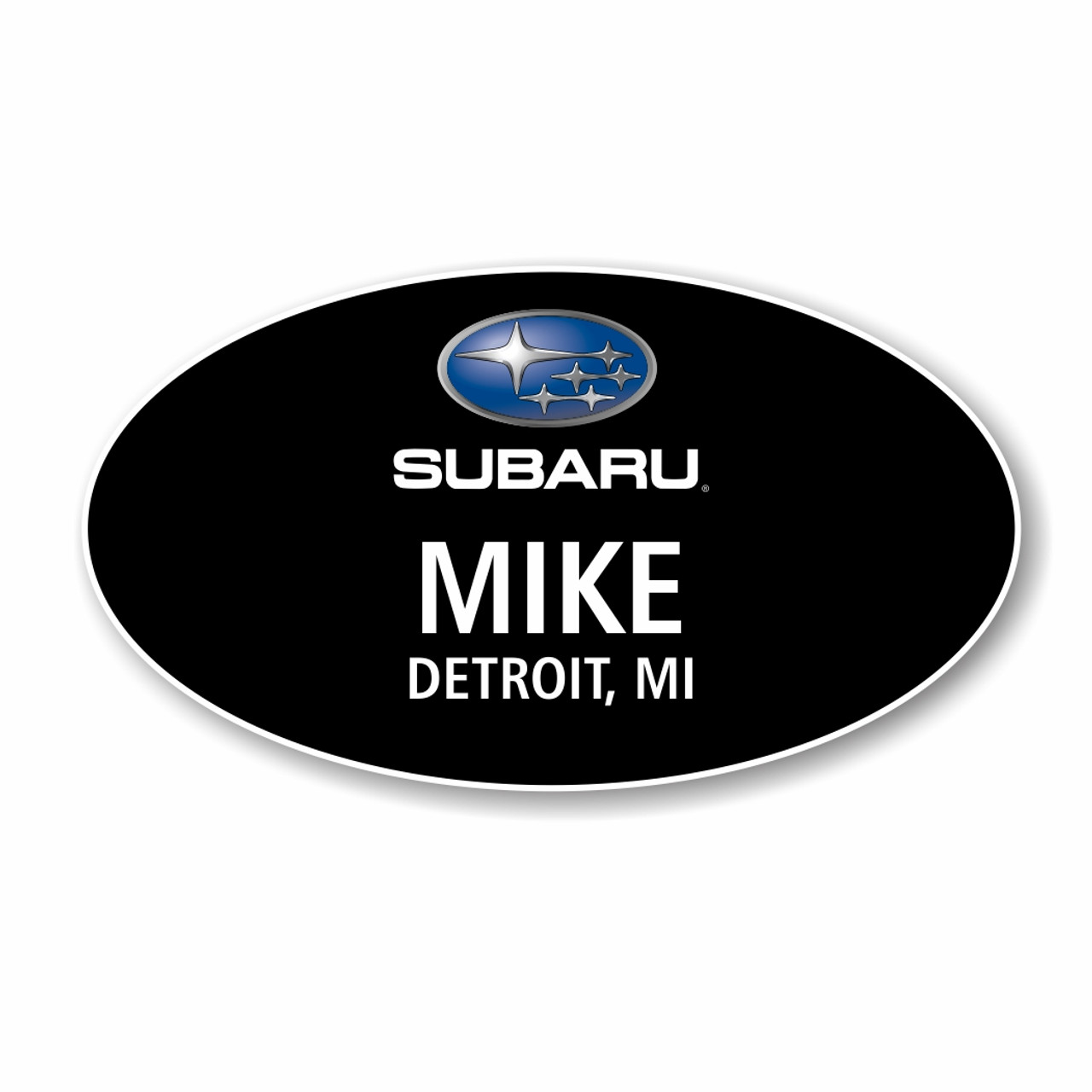Subaru Black Oval Name Badge