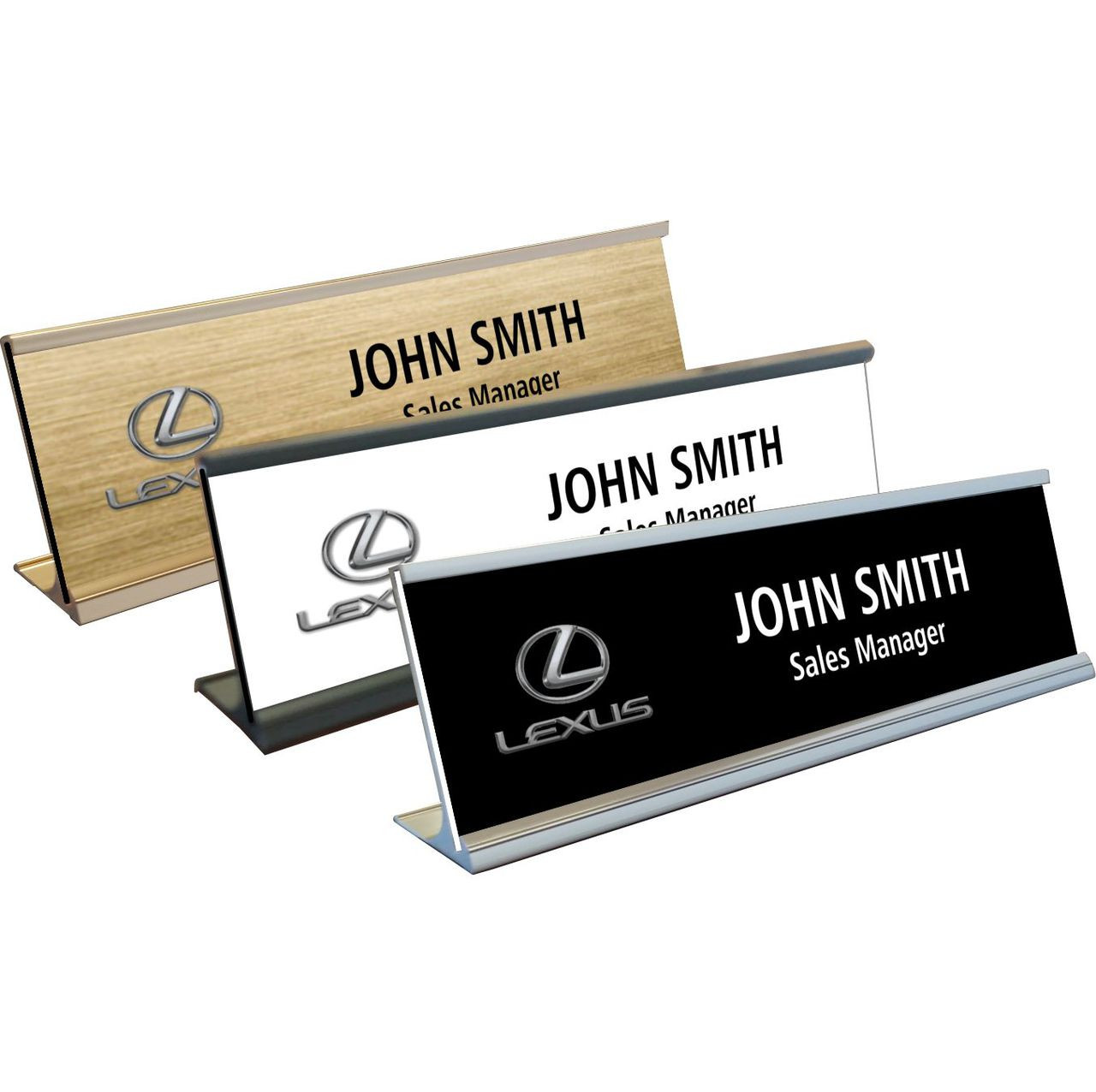 Lexus Name Plates With Aluminum Desk Holder Lexus Name Plates