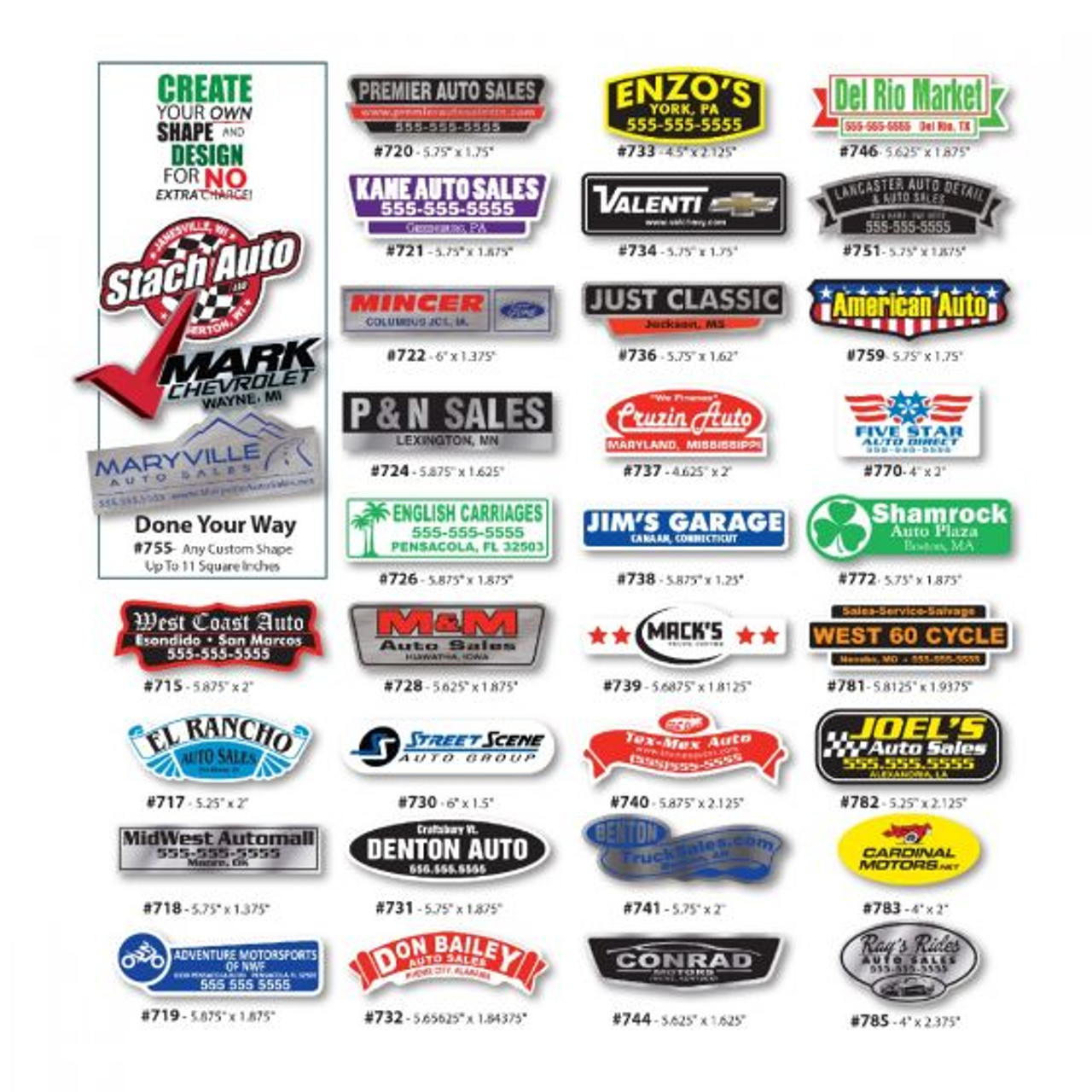 Domed Decals 6-10 Sq. Inches - Motor City Badge