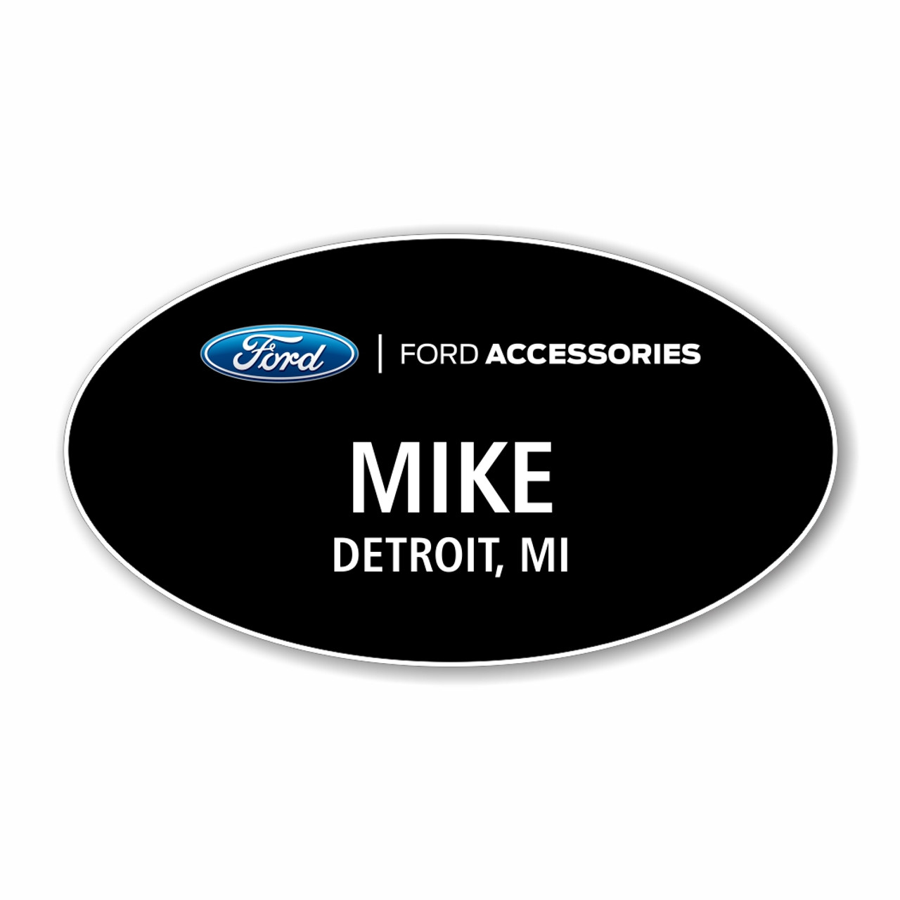 Ford Accessories Black Oval Name Badge