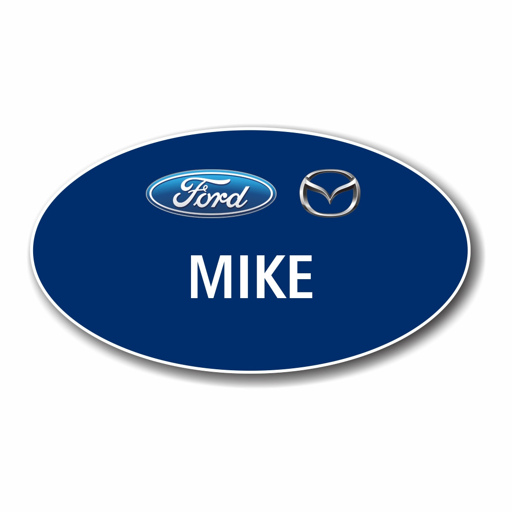 Ford Mazda Blue Oval Name Badge