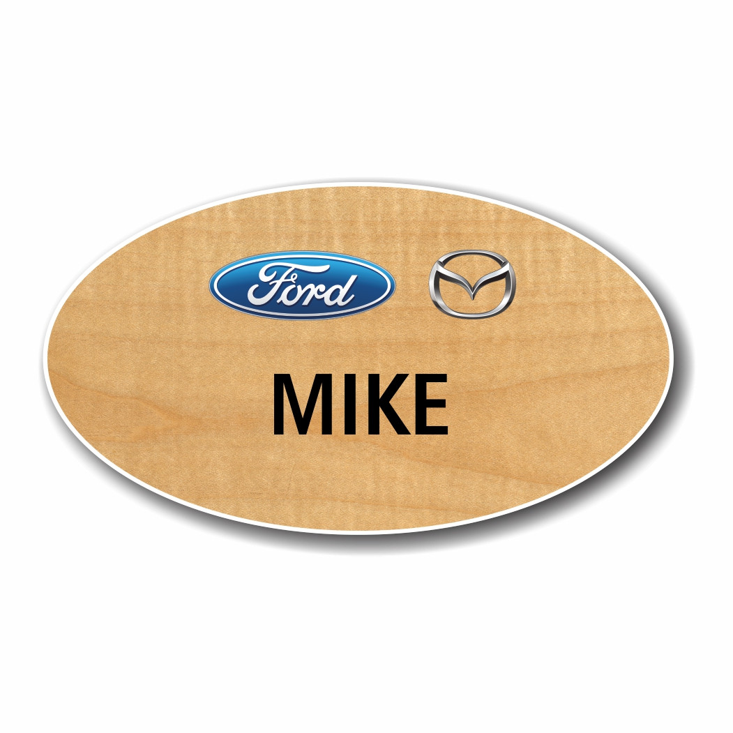 Ford Mazda Birch Oval Name Badge