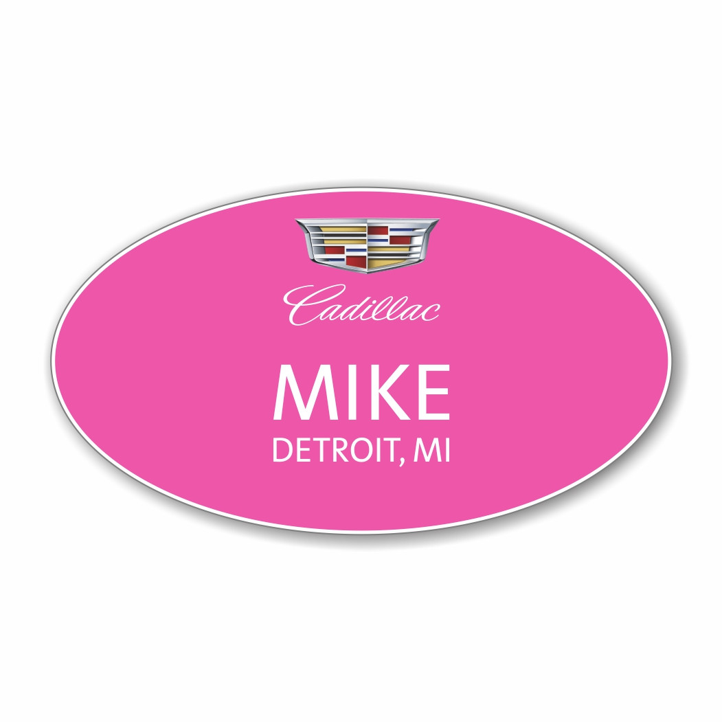 Cadillac Pink Oval Name Badge - GM