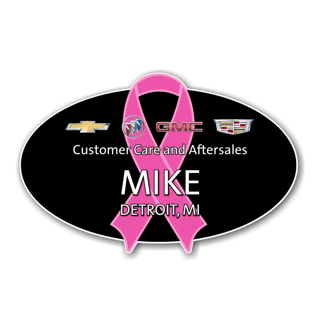 CCA Breast Cancer Awareness Support Name Badge - GM