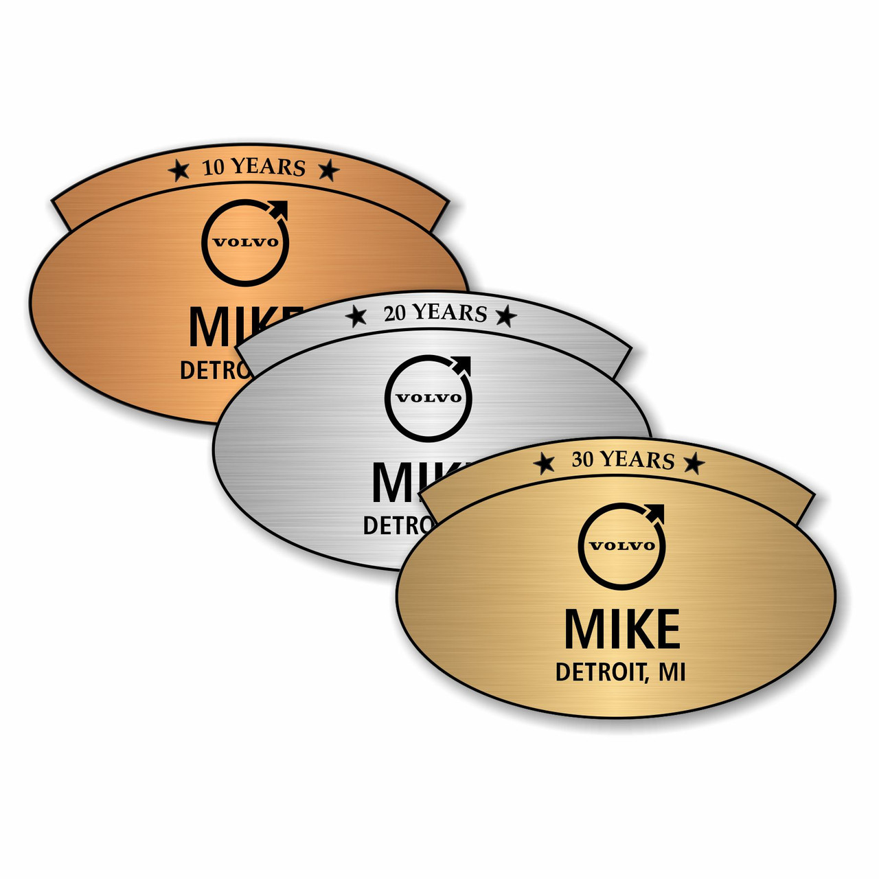 Courtesy Phoenix Volvo Years of Service Name Badge