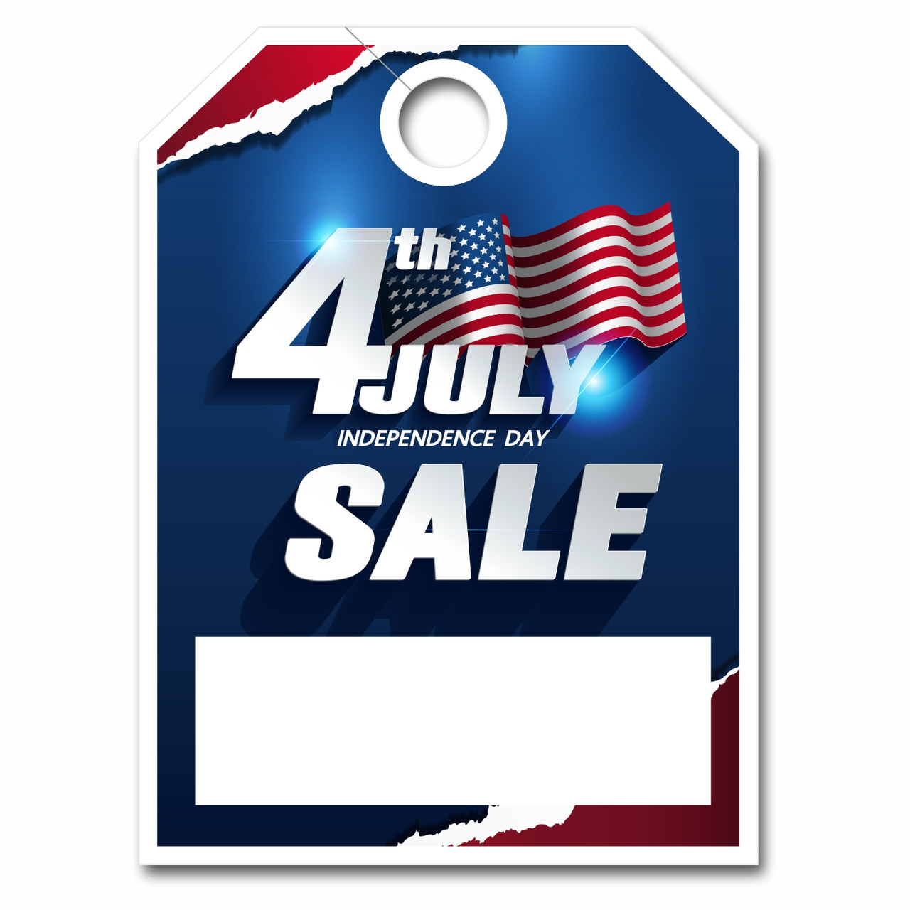 50 Pack - 4th of July Mirror Hang Tags