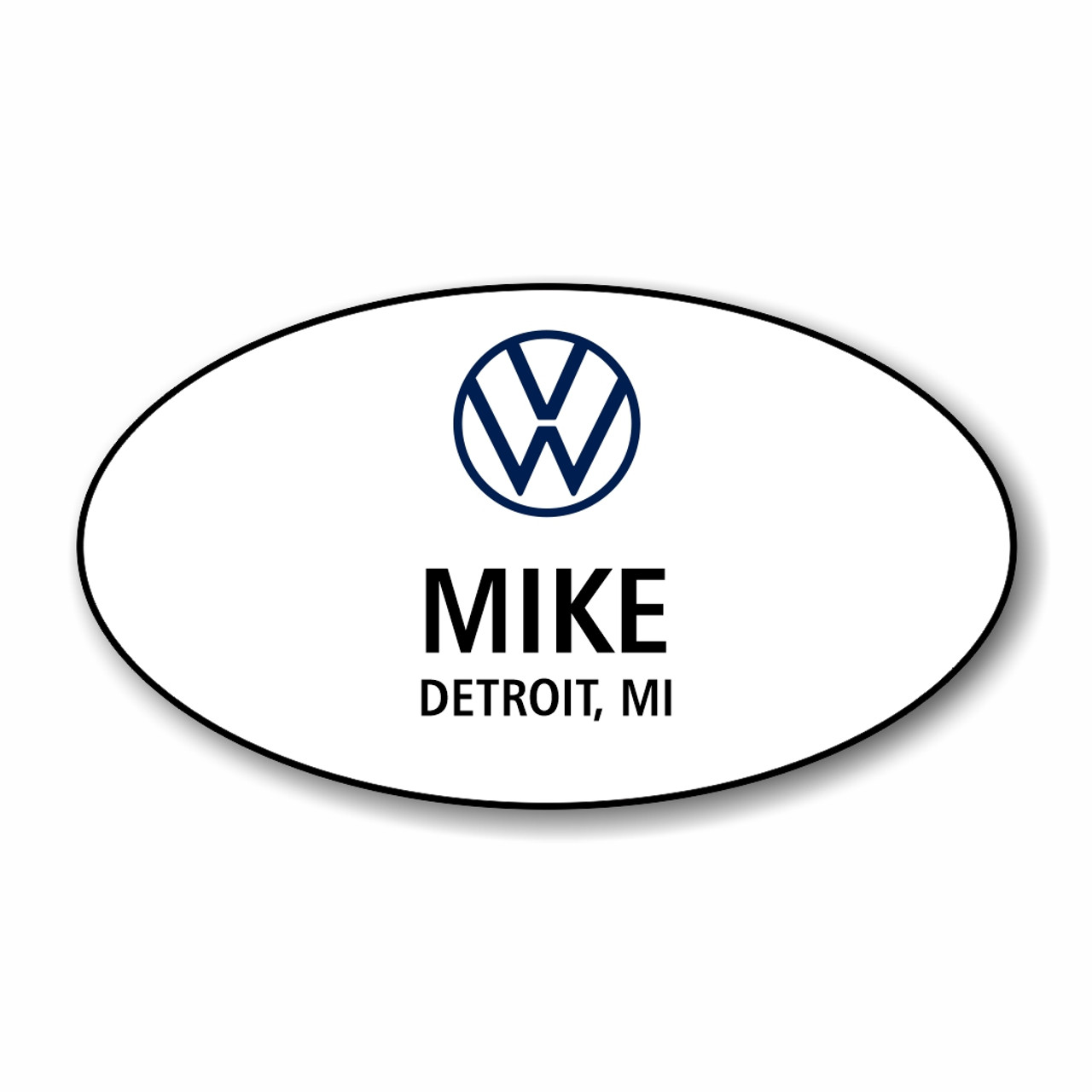 Volkswagen 2020 Logo White Oval Name Badge