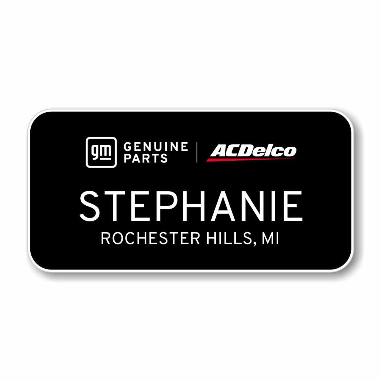 GM Genuine Parts ACDelco Black 3" X 1.5" Name Badge