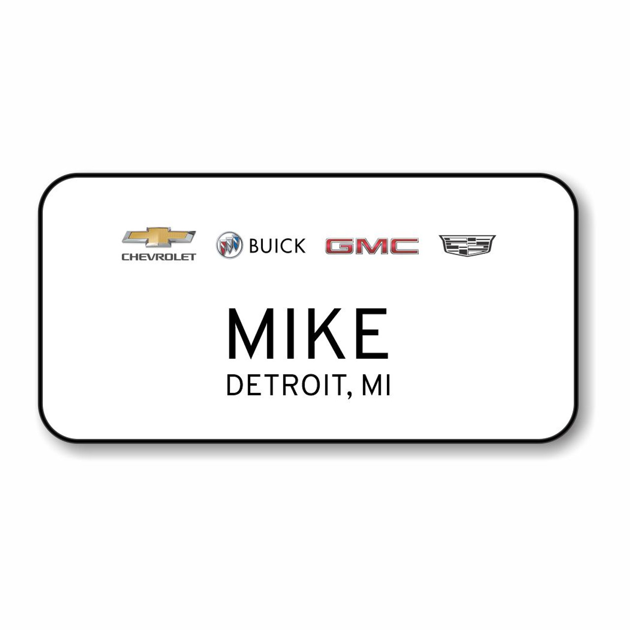 GM 4 Brand 2022 White 3" x 1.5" Name Badge