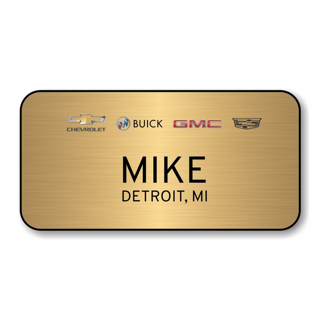 GM 4 Brand 2022 Gold 3" x 1.5" Name Badge