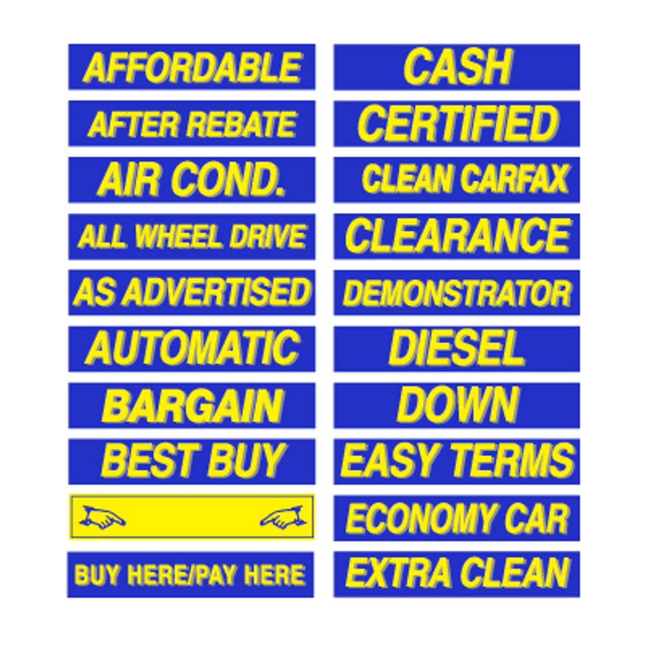 15 inch Blue & Yellow Sign 12pk {EZ168}