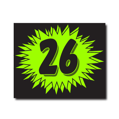 Burst Year Model Sign 12pk {EZ193}