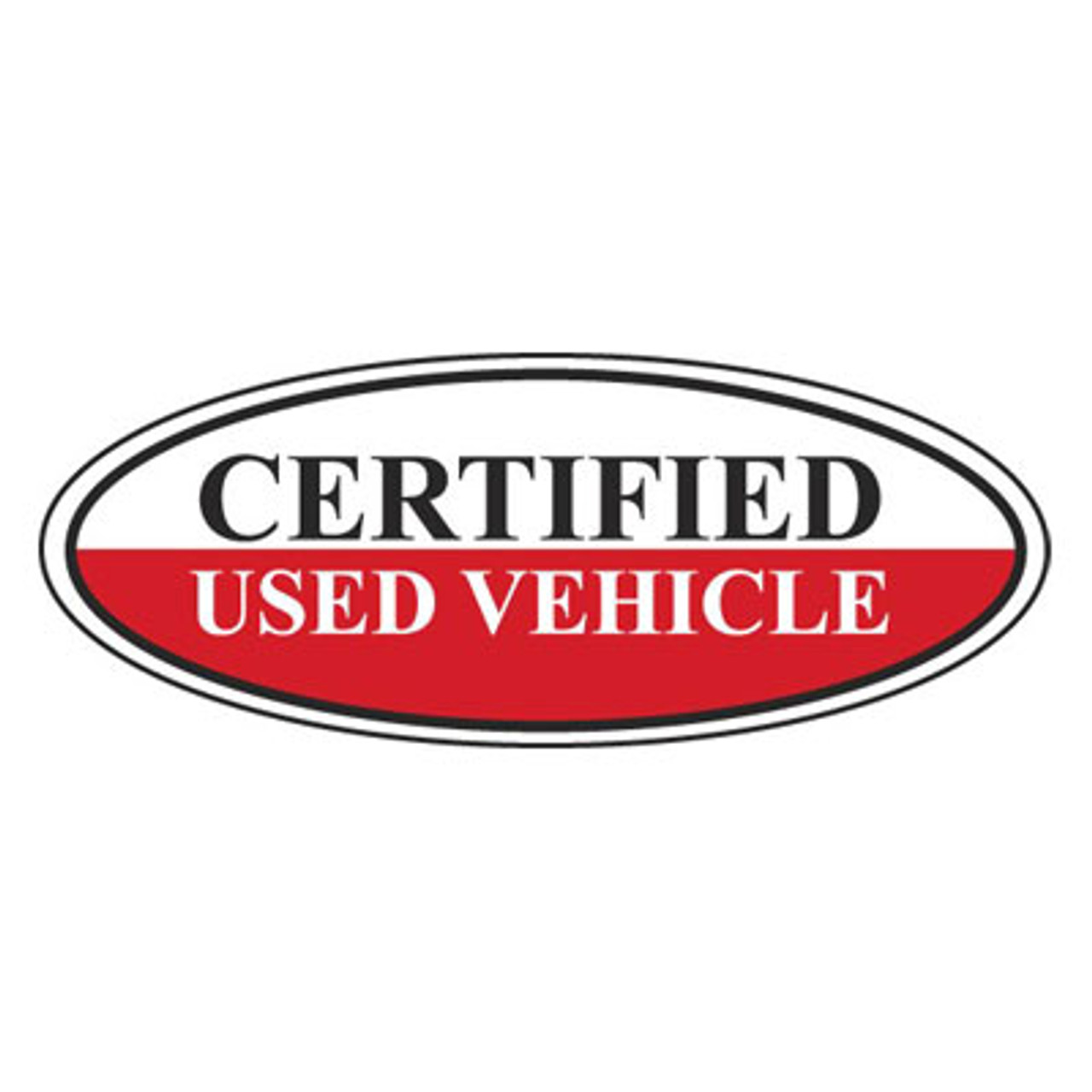 Certified Used Vehicle Oval Sign 12pk {EZ196-A}