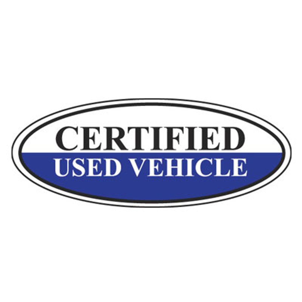 Certified Used Vehicle Oval Sign 12pk {EZ196-G}