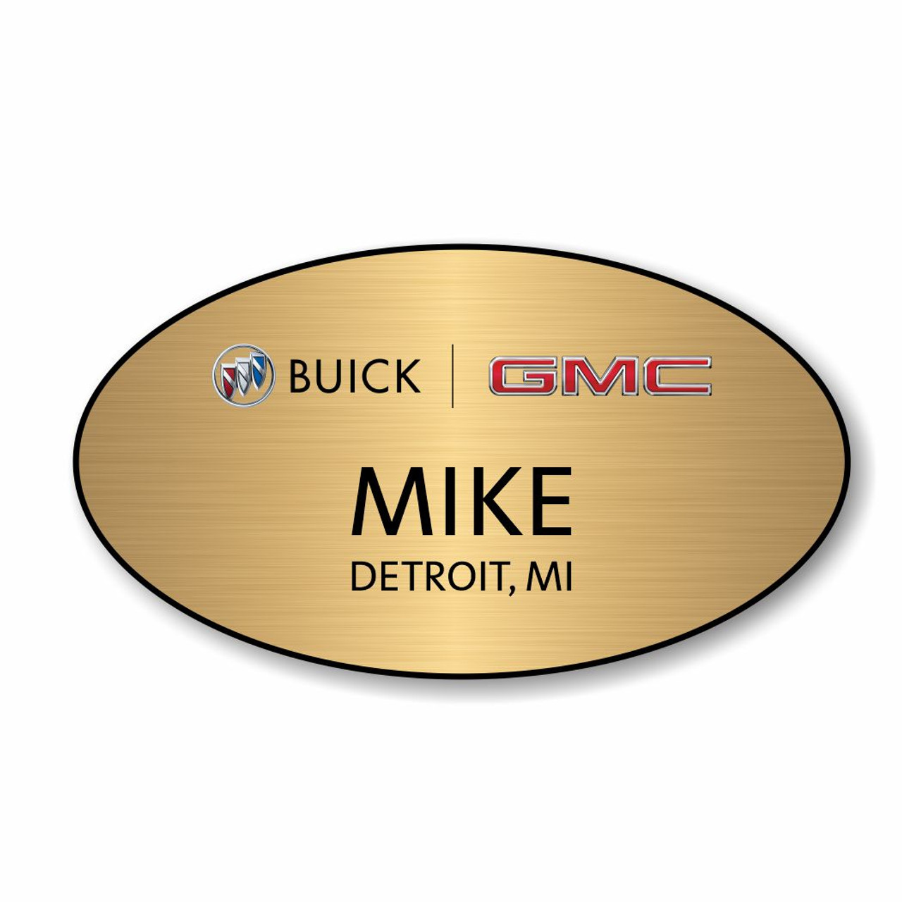 Buick GMC Gold Oval Name Badge