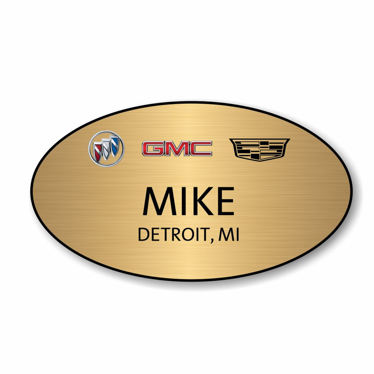 Buick GMC Cadillac 2022 Gold Oval Name Badge