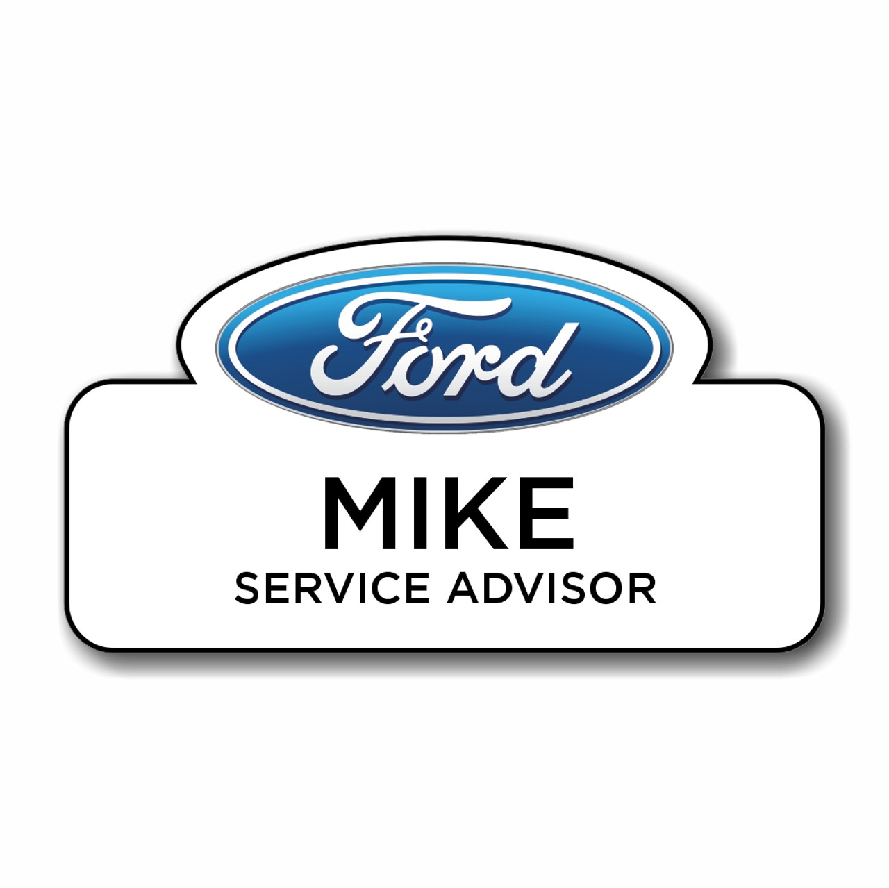 Ford CC White Name Badge