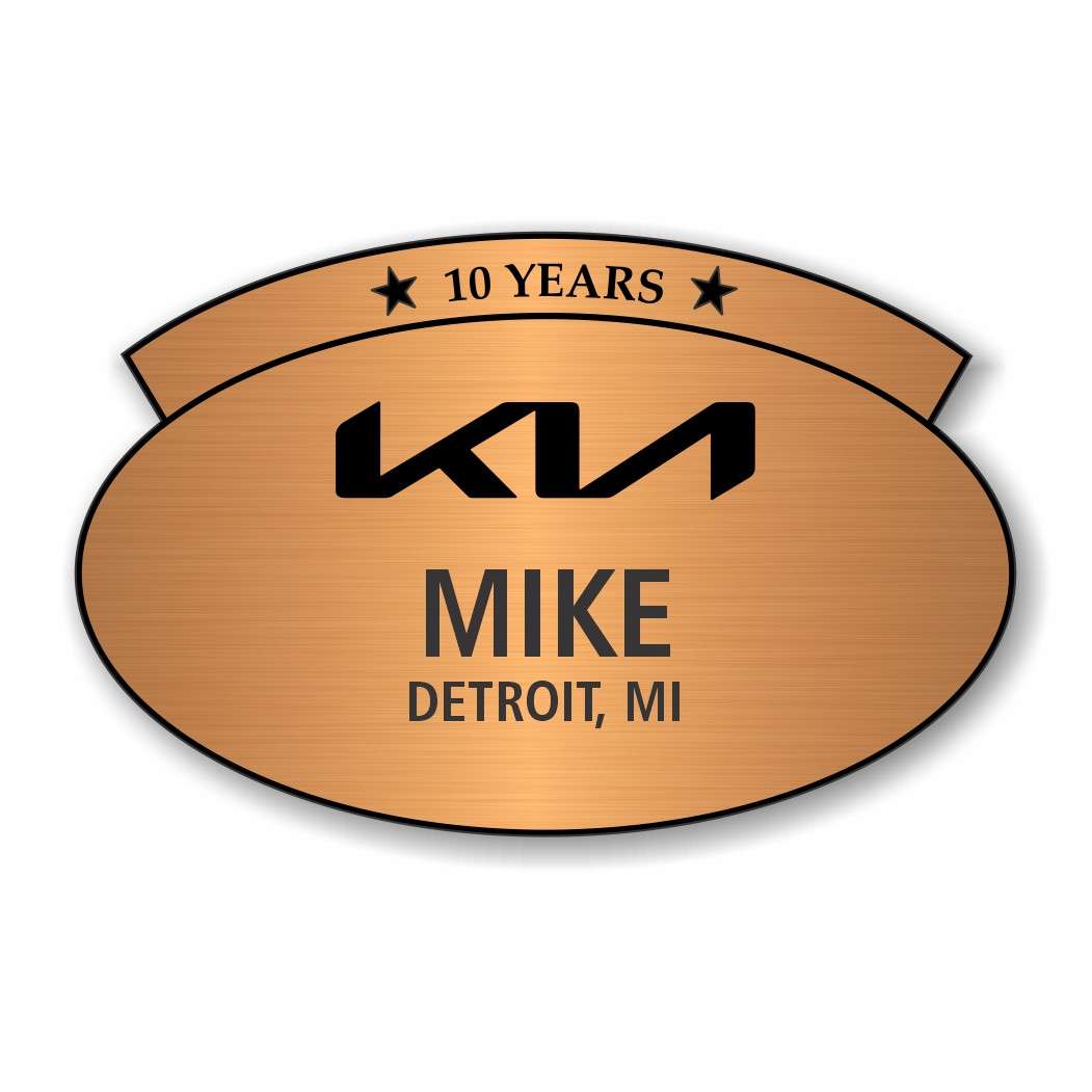 Courtesy Kia Years of Service Name Badge