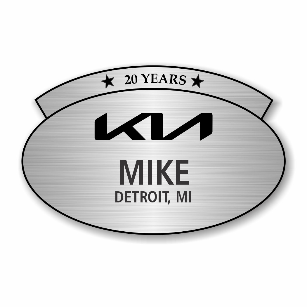 Courtesy Kia Years of Service Name Badge