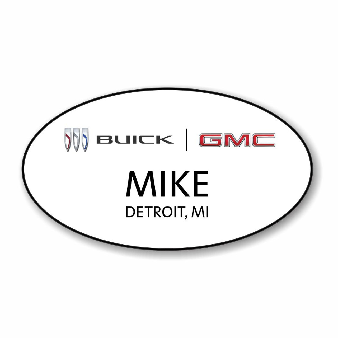 Buick GMC 2023 White Oval Name Badge