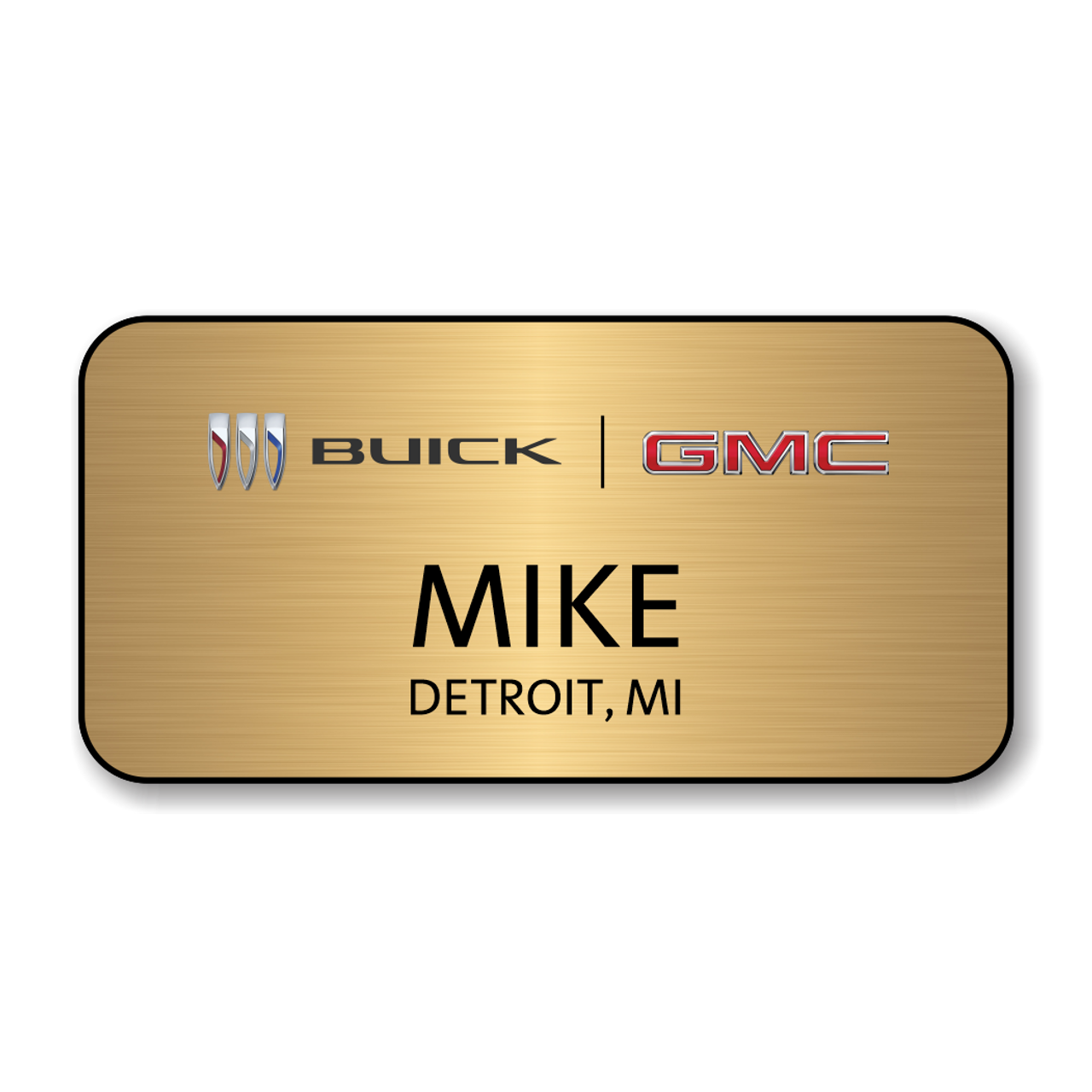 Buick GMC 2023 Gold 3" x 1.5" Name Badge