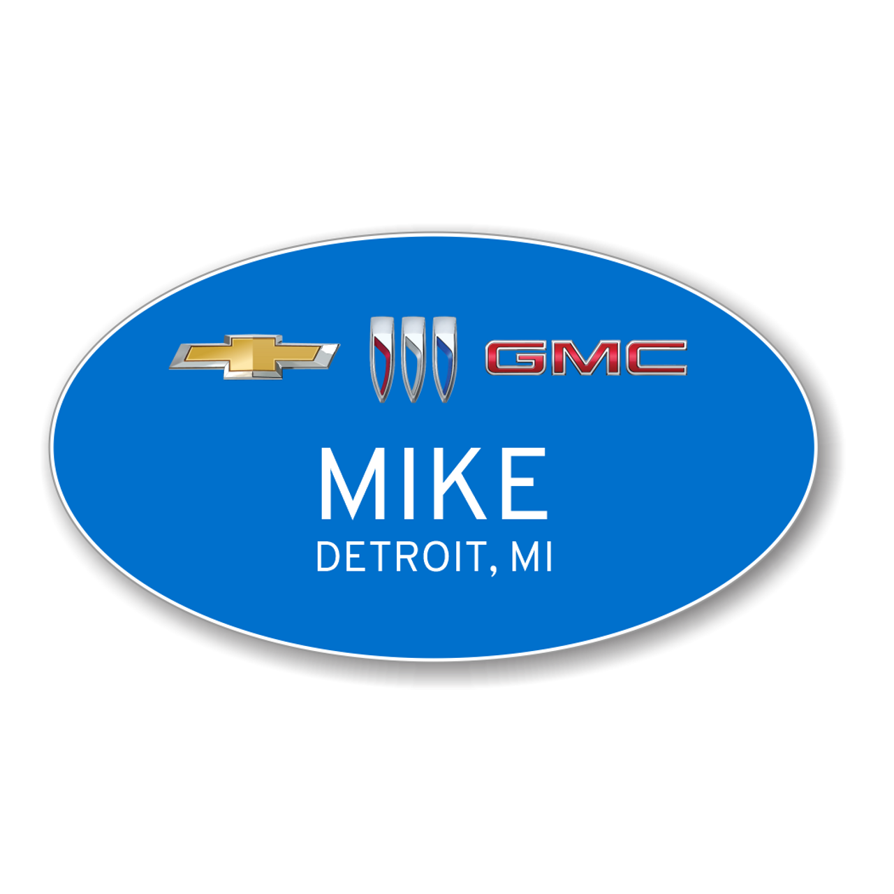 Chevrolet Buick GMC 2023 Blue Oval Name Badge