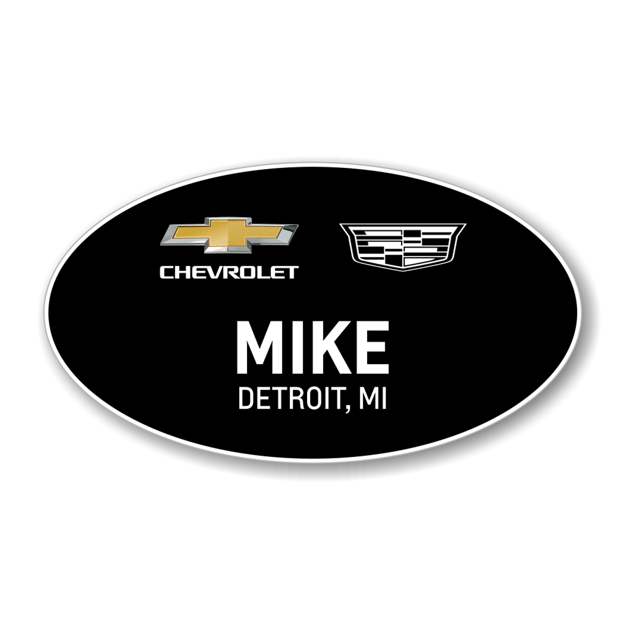 Chevrolet Cadillac Black Oval Name Badge Current Logos