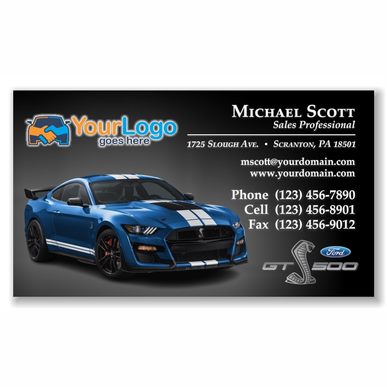 Ford Mustang Shelby GT500 Business Cards