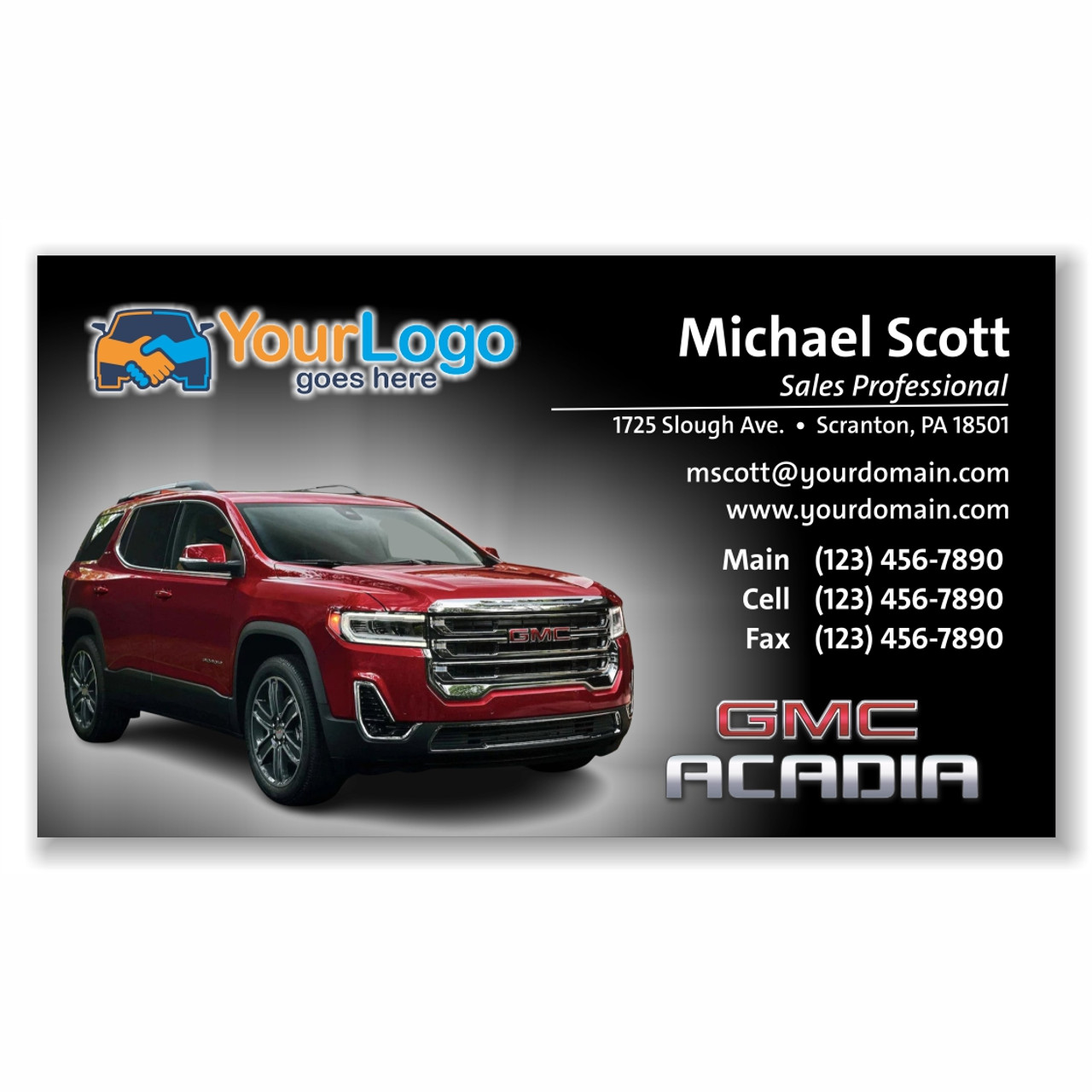 GMC Acadia 01 Business Cards