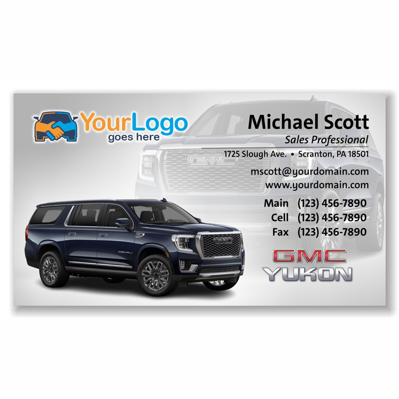 GMC Yukon 02 Business Cards