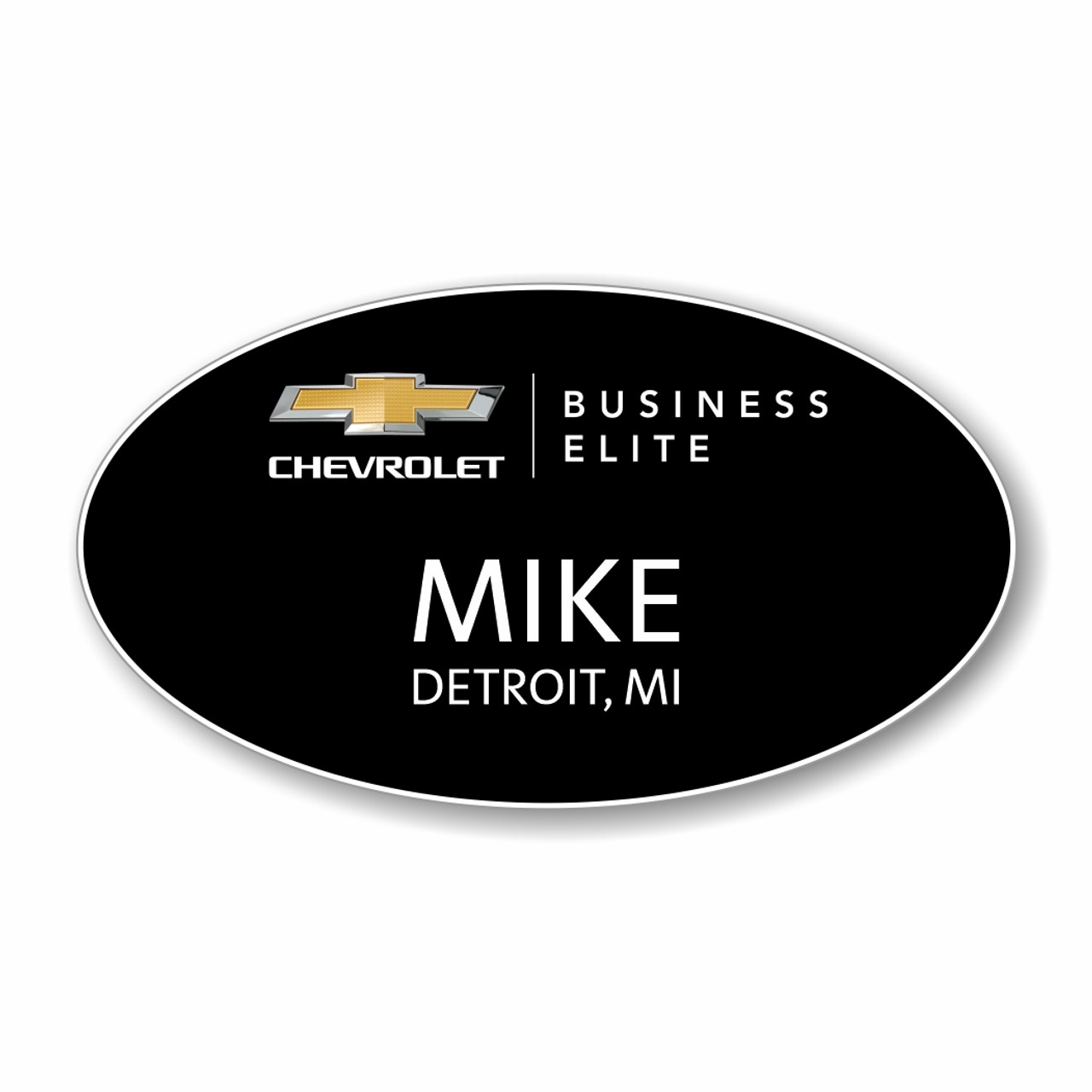 Chevrolet Business Elite Black Oval Name Badge