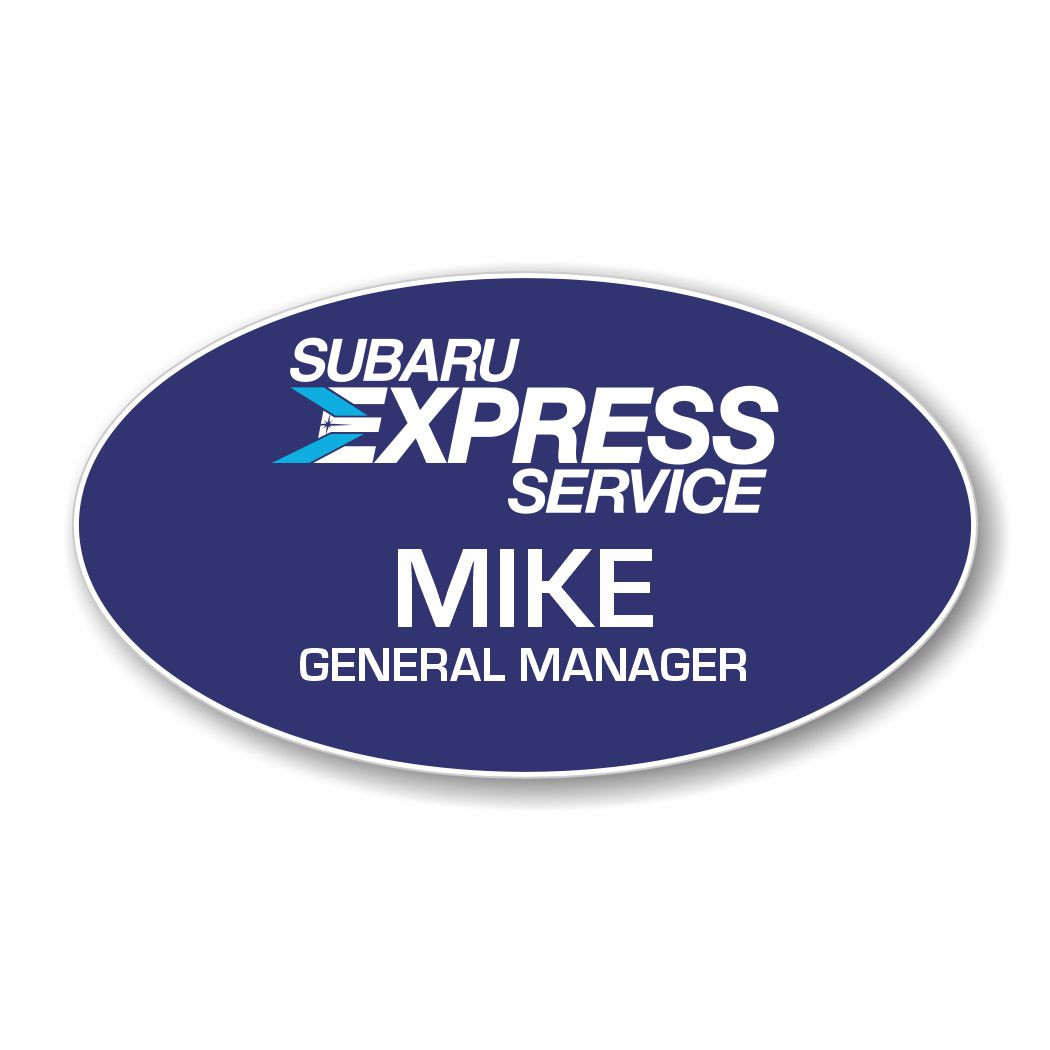 Subaru Express Service Blue Oval Name Badge