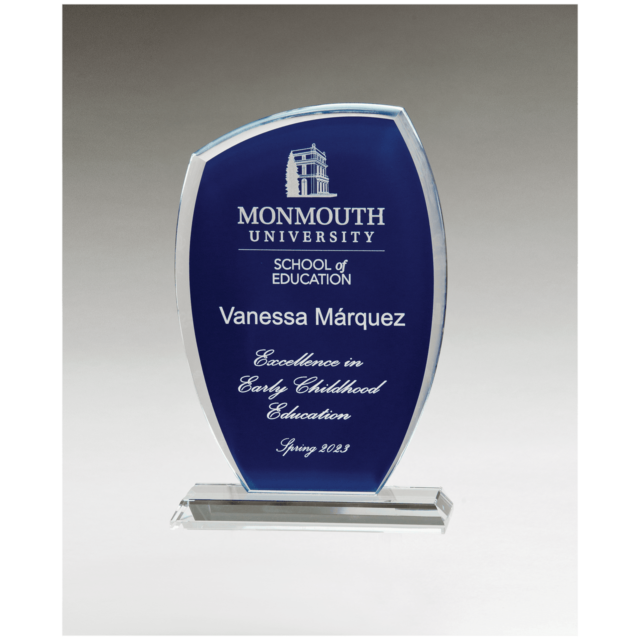 Tidal Series Clear Glass with Blue Painted Backgro und