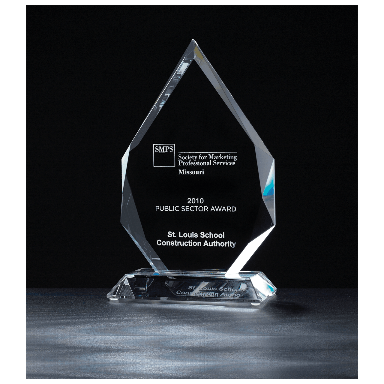Flame Series Multi-Faceted Optical Crystal Award