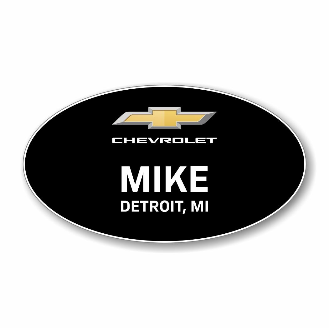 Chevrolet 2026 Black Oval Name Badge