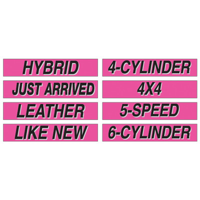 15 inch Hot Pink Adhesive Sign {12 pk} 
