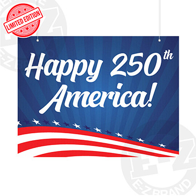Happy 250th America Hanging Display Sign