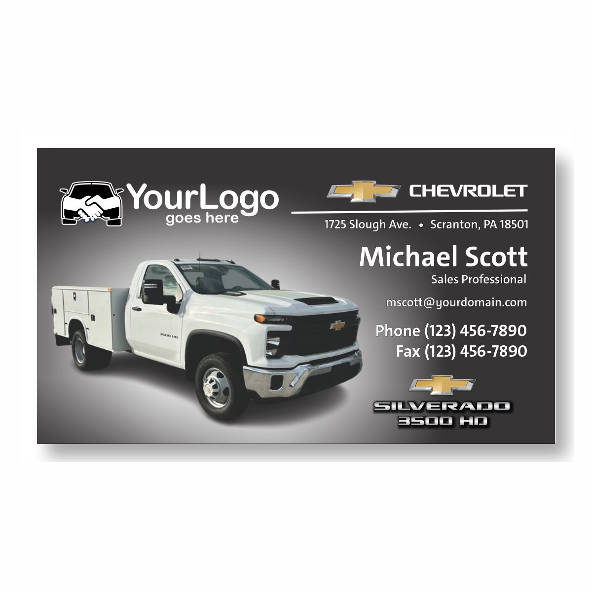 Chevrolet Silverado 3500HD Service Business Cards