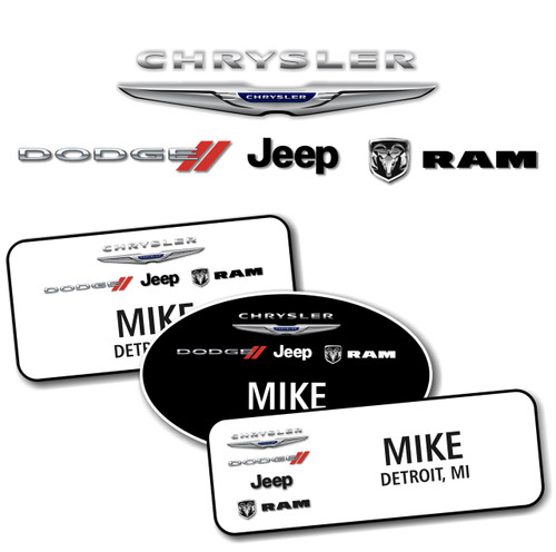 Chrysler Dodge Jeep Ram Name Badge