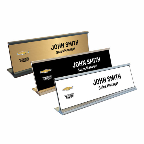 Chevrolet Cadillac Name Plates with Optional Holder