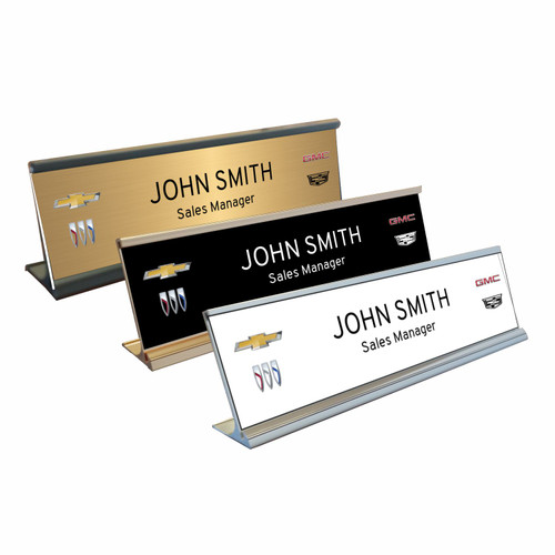 GM 4 Brand Name Plates with Optional Holder