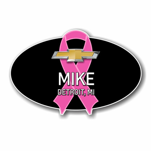 Chevrolet Breast Cancer Awareness Name Badge