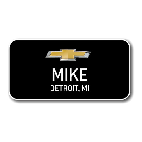 Chevrolet Black 3" x 1.5" Name Badge