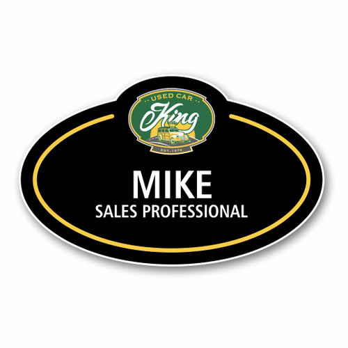 Car King Black Bubble Top Name Badge