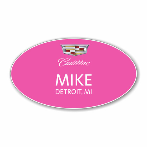 Cadillac Pink Oval Name Badge - GM