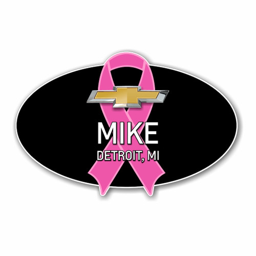 Chevrolet Breast Cancer Awareness Support Name Badge - GM