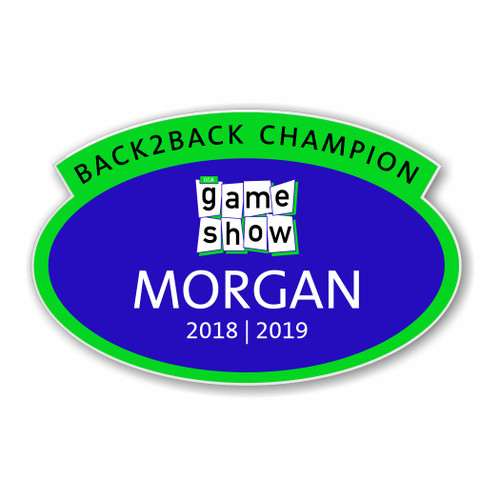 CCA Back to Back Champion Name Badge