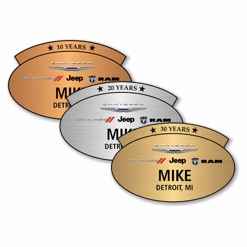 Courtesy Phoenix CDJR Years of Service Name Badge